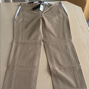 Women's Tan Pants with White Accents